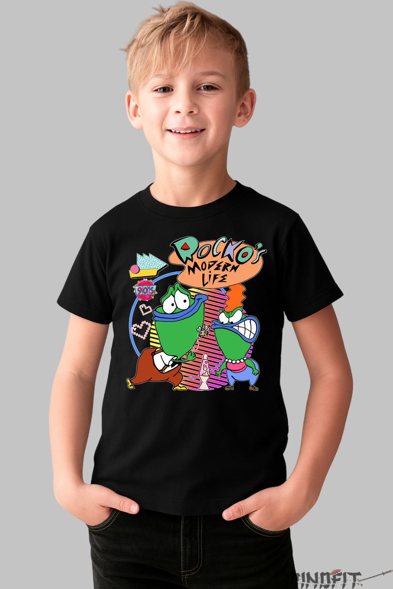 Tricou Rocko's Modern Life - Cartoon Network baiat negru