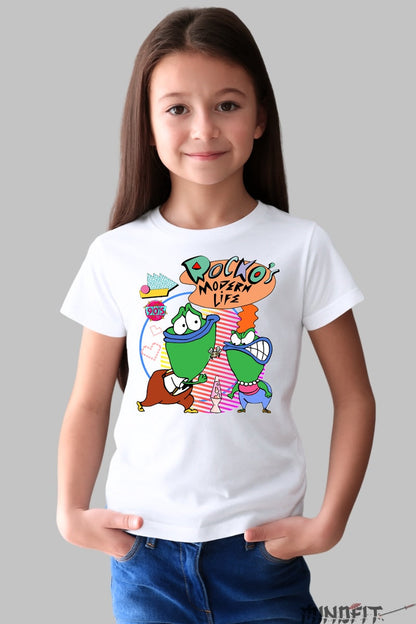 Tricou Rocko's Modern Life - Cartoon Network fata alb