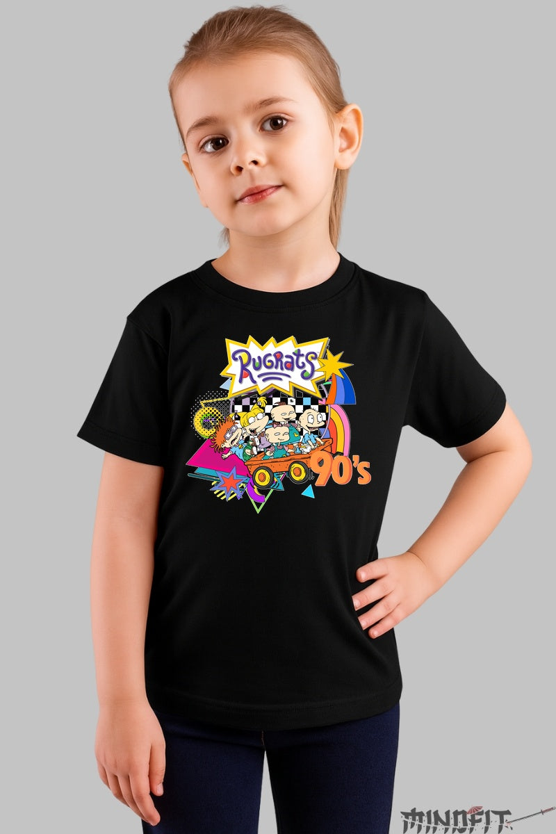 Tricou Rugrats 90-s Nostalgie - Cartoon Network fata negru