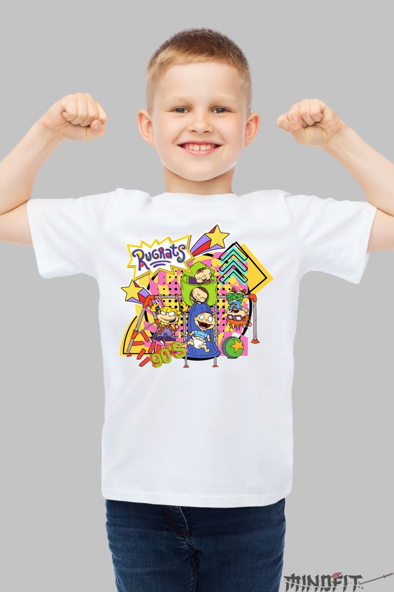 Tricou Rugrats 90s - Cartoon Network baiat alb