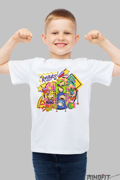 Tricou Rugrats 90s - Cartoon Network baiat alb