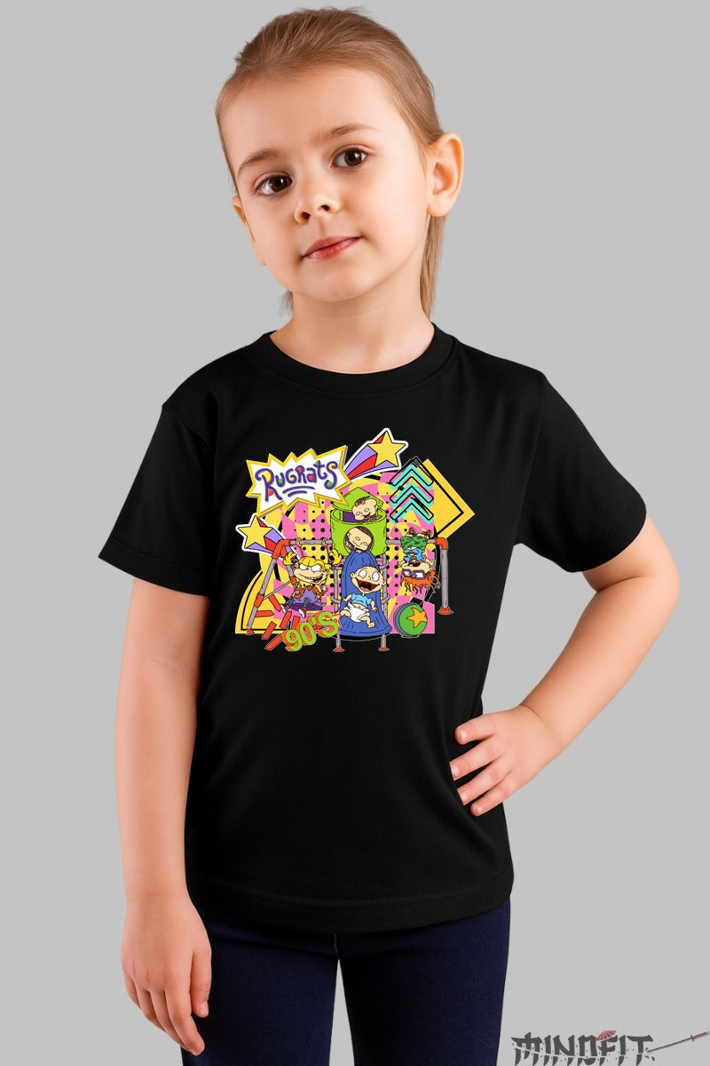 Tricou Rugrats 90s - Cartoon Network fata negru