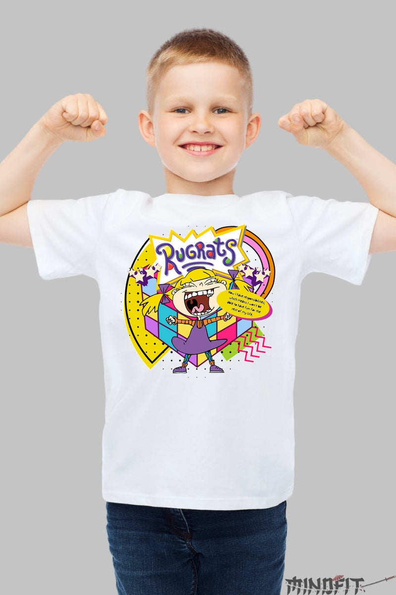 Tricou Rugrats Angelica - Cartoon Network 90s Vibes baiat alb