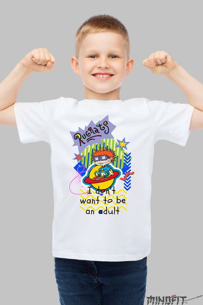 Tricou Rugrats Chuckie - Cartoon Network baiat alb