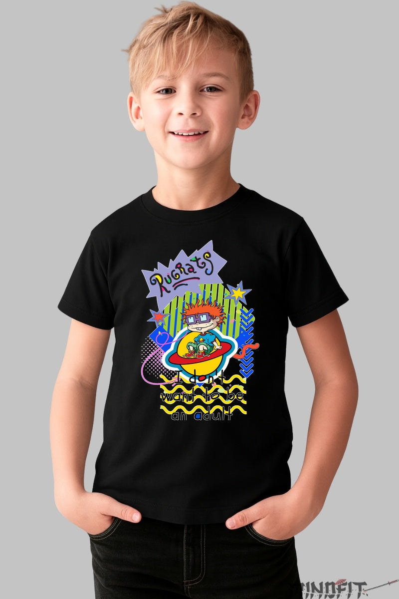 Tricou Rugrats Chuckie - Cartoon Network baiat negru