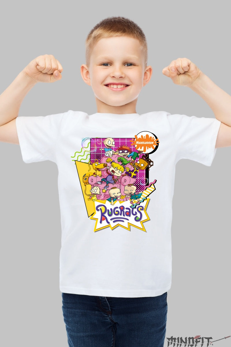 Tricou Rugrats Retro - Cartoon Network baiat alb