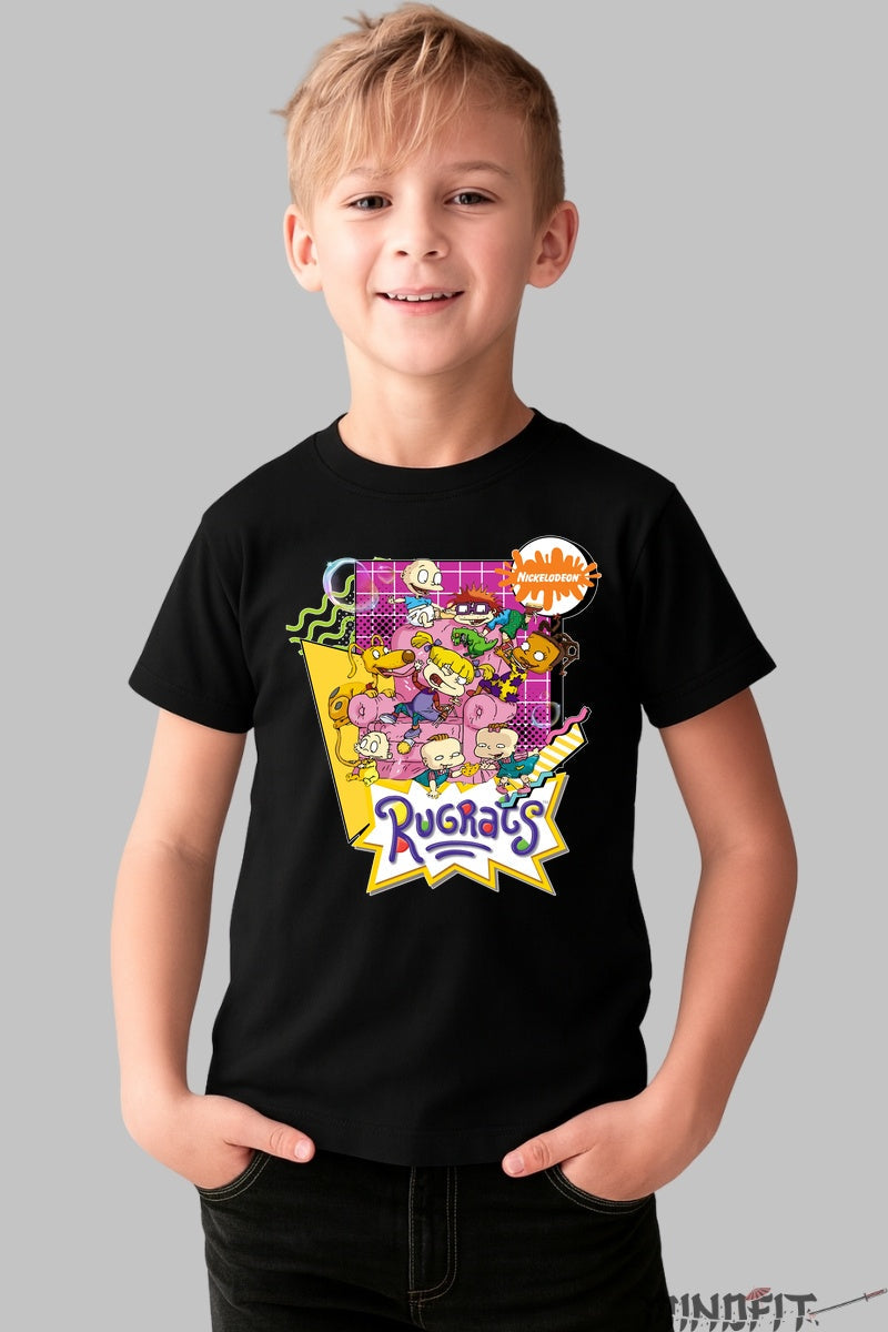 Tricou Rugrats Retro - Cartoon Network baiat negru