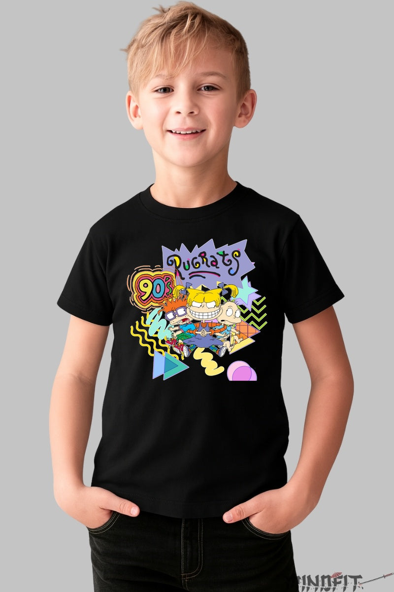 Tricou Rugrats Retro - Cartoon Network Clasic baiat negru