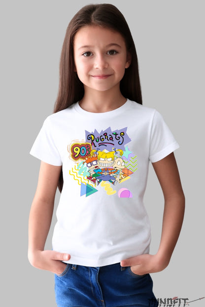 Tricou Rugrats Retro - Cartoon Network Clasic fata alb