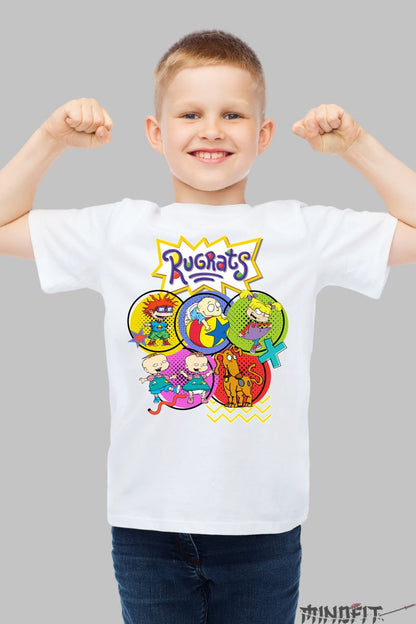 Tricou Rugrats Retro - Cartoon Network Classic baiat alb