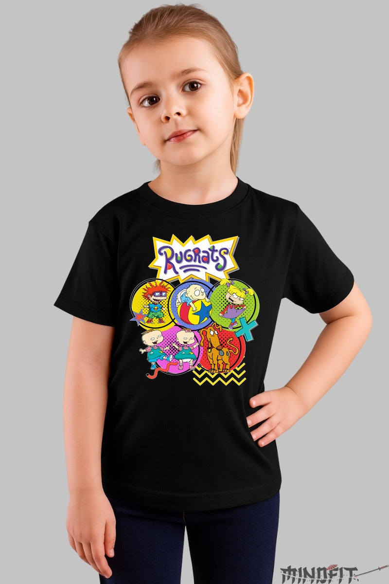 Tricou Rugrats Retro - Cartoon Network Classic fata negru
