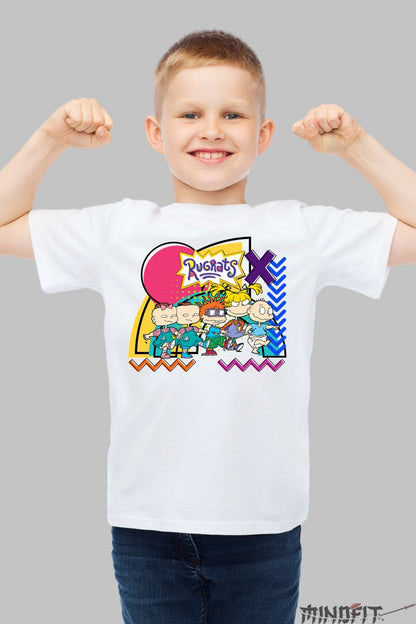 Tricou Rugrats Retro Squad - Cartoon Network baiat alb