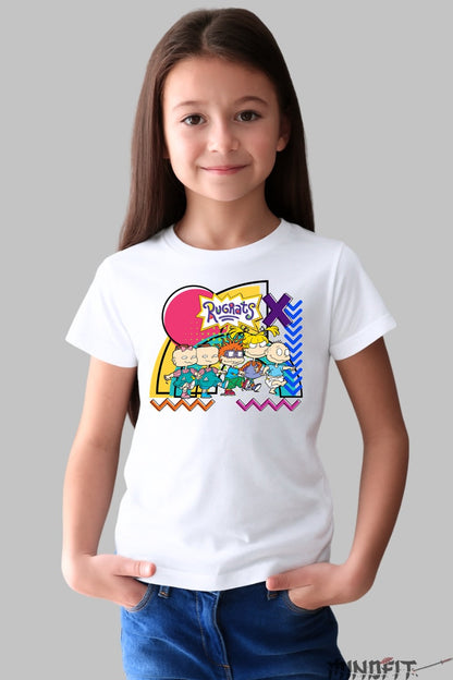 Tricou Rugrats Retro Squad - Cartoon Network fata alb