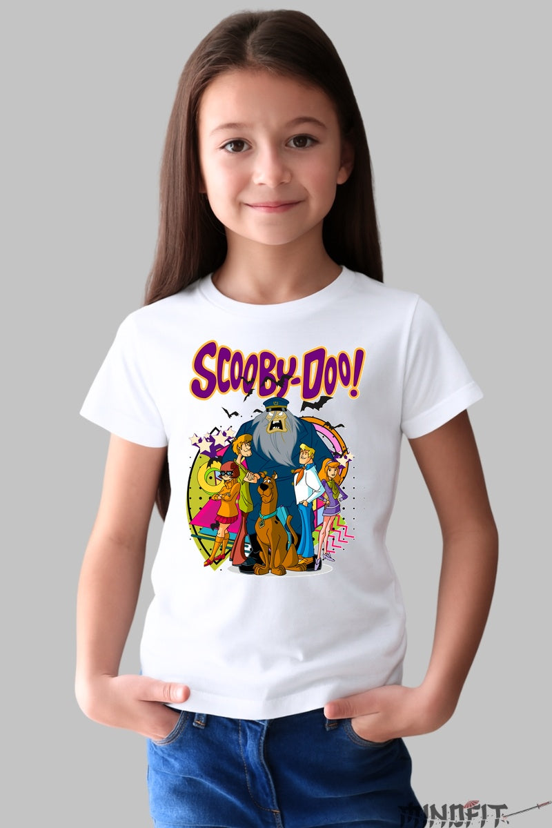 Tricou Scooby Doo Echipa Misterelor - Cartoon Network fata alb
