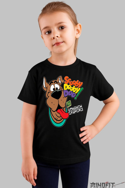 Tricou Scooby Doo Fericit - Cartoon Network fata negru