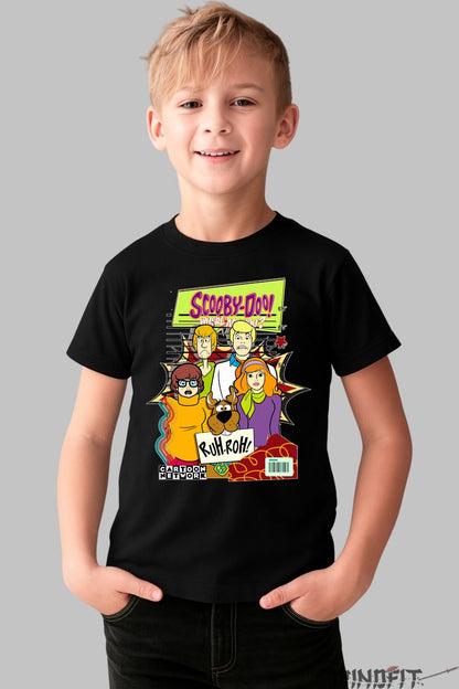Tricou Scooby Doo - Marea Echipare Misterioasa baiat negru