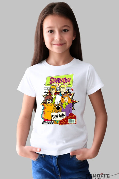 Tricou Scooby Doo - Marea Echipare Misterioasa fata alb