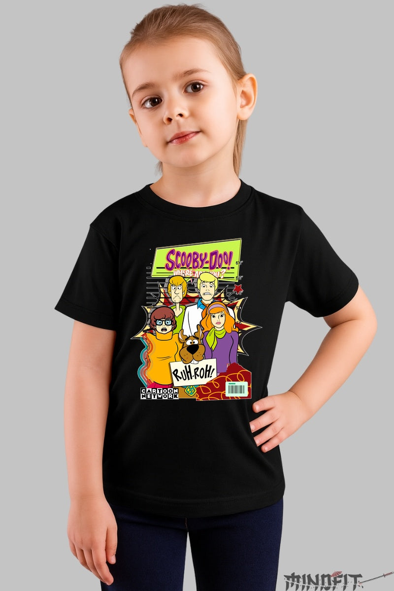 Tricou Scooby Doo - Marea Echipare Misterioasa fata negru
