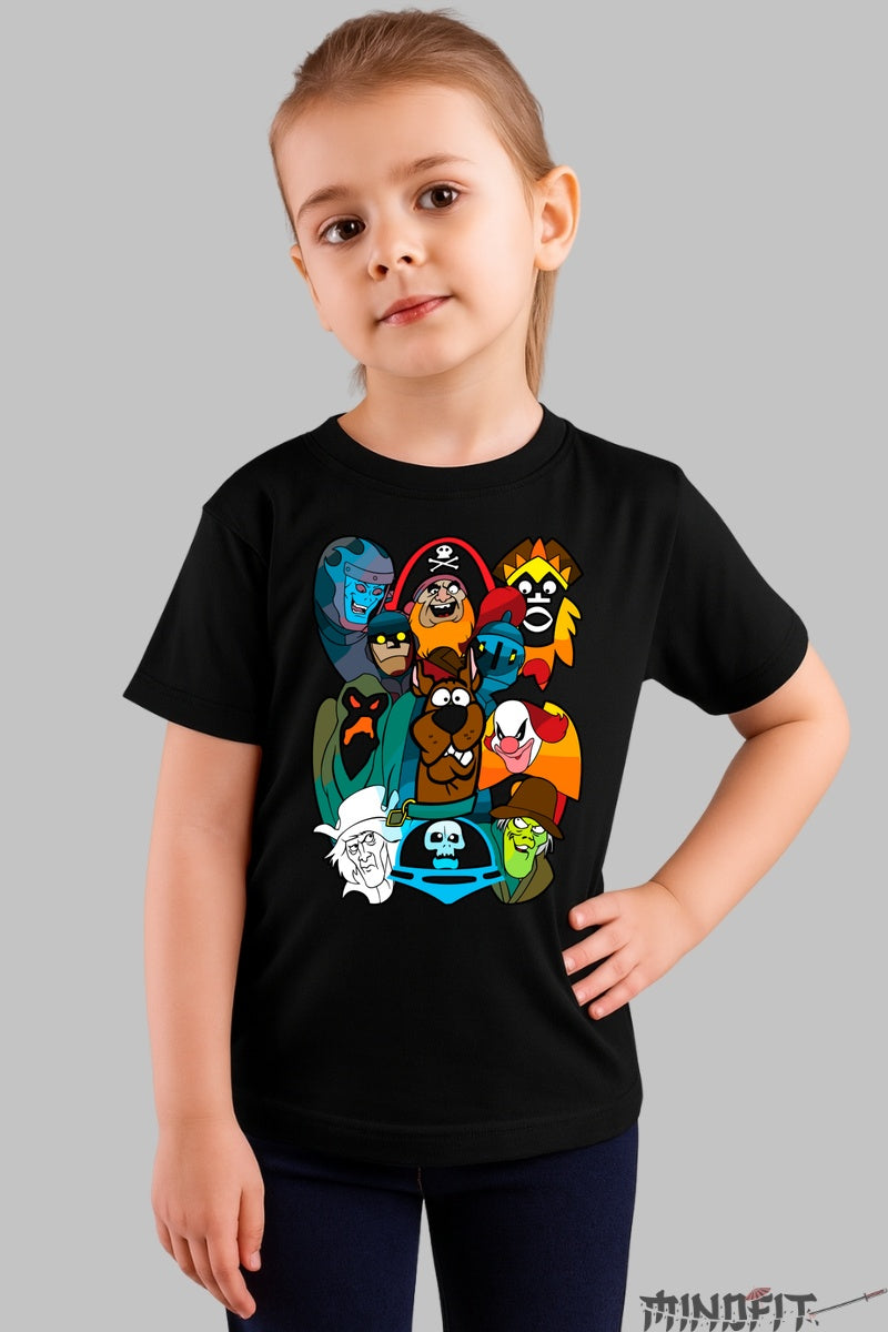 Tricou Scooby Doo si Monstrii Clasici - Cartoon Network fata negru