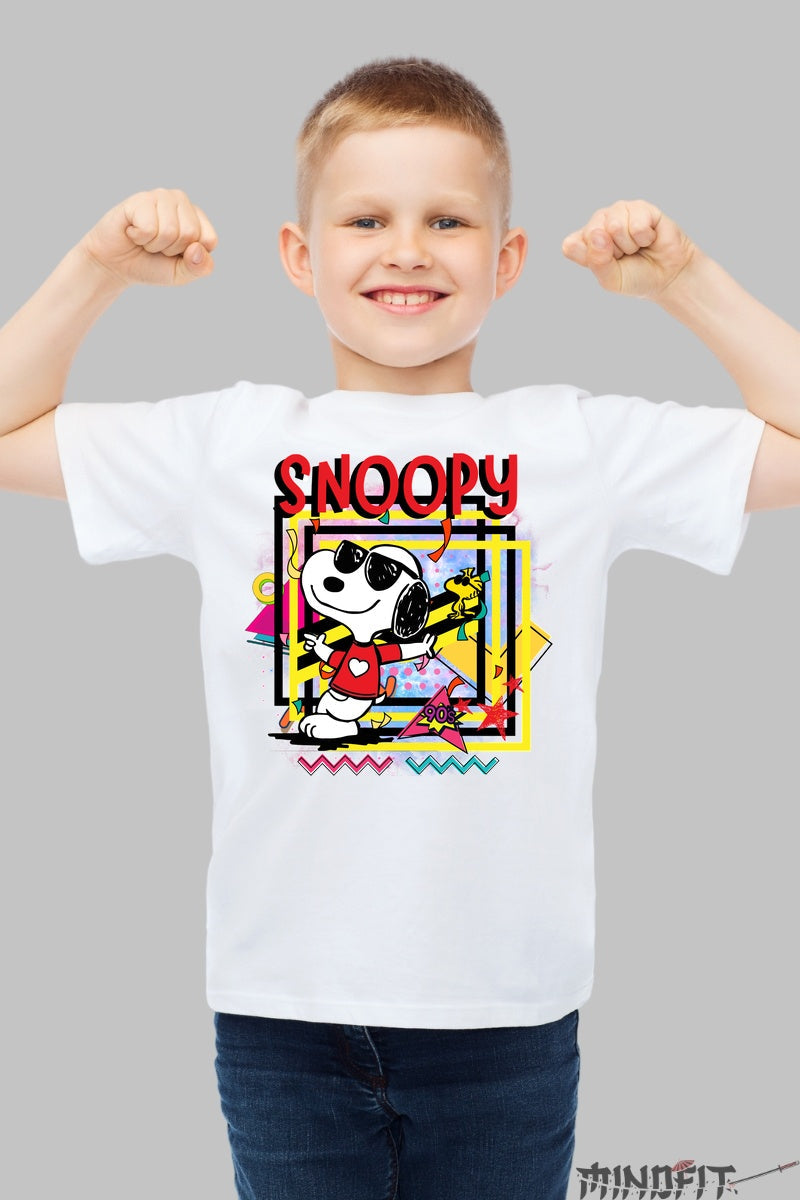 Tricou Snoopy Cool Vibes - Peanuts baiat alb