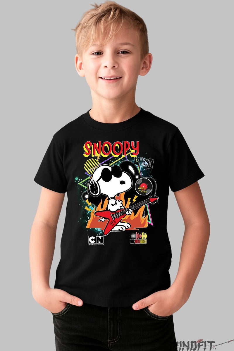 Tricou Snoopy Rocker - Cartoon Network baiat negru