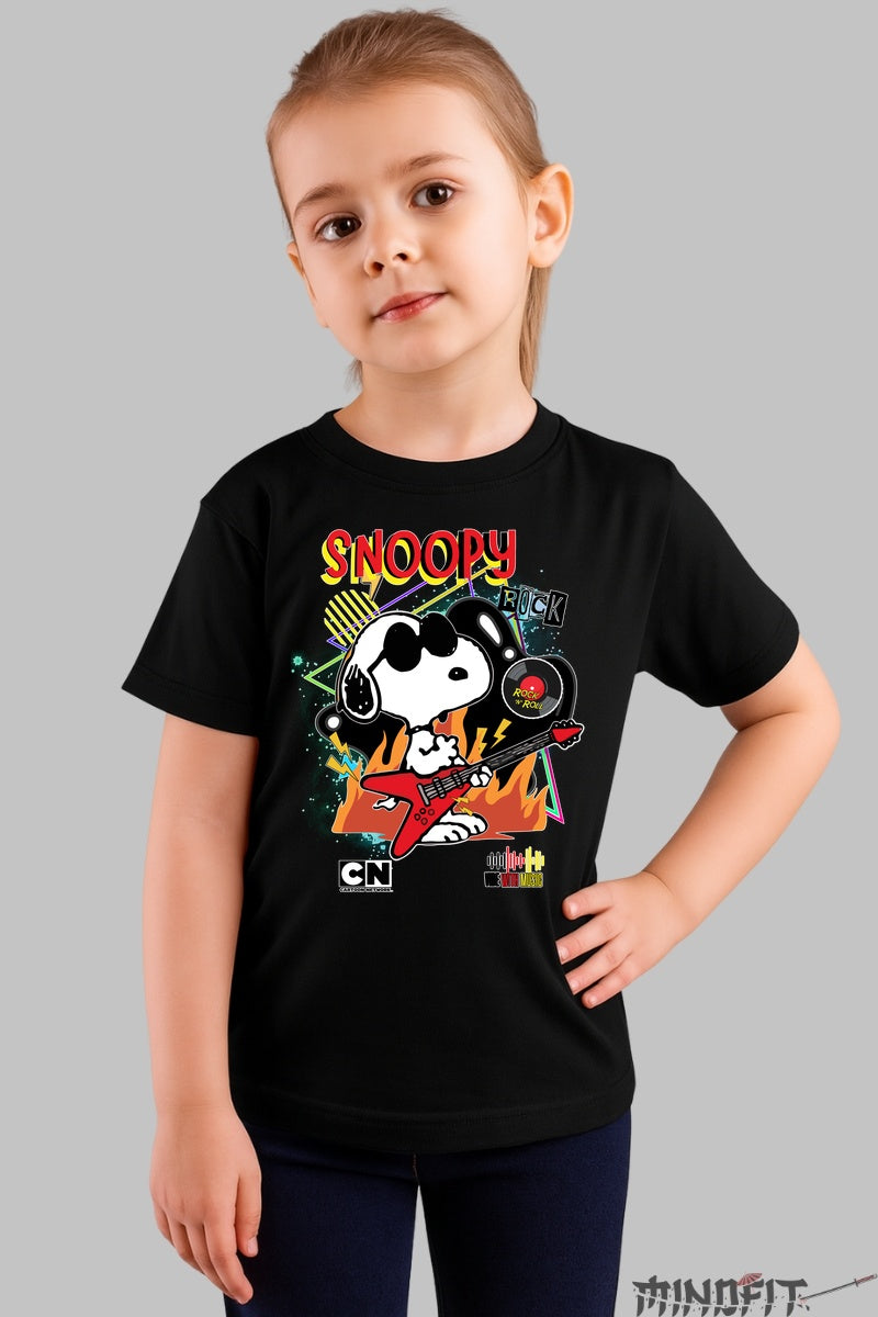Tricou Snoopy Rocker - Cartoon Network fata negru
