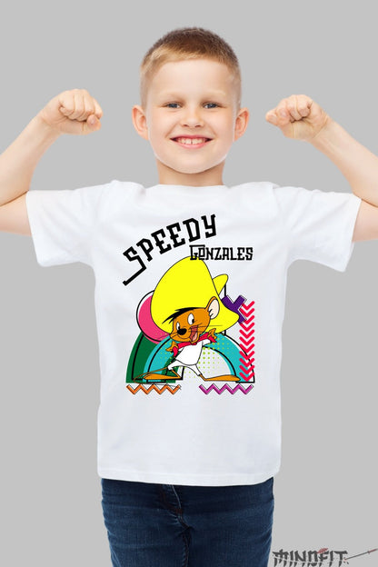 Tricou Speedy Gonzales - Looney Tunes baiat alb
