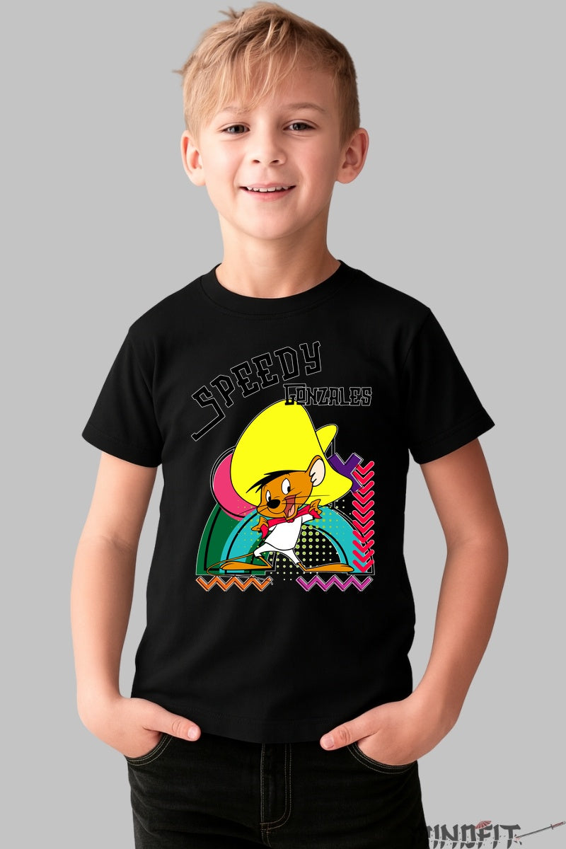 Tricou Speedy Gonzales - Looney Tunes baiat negru