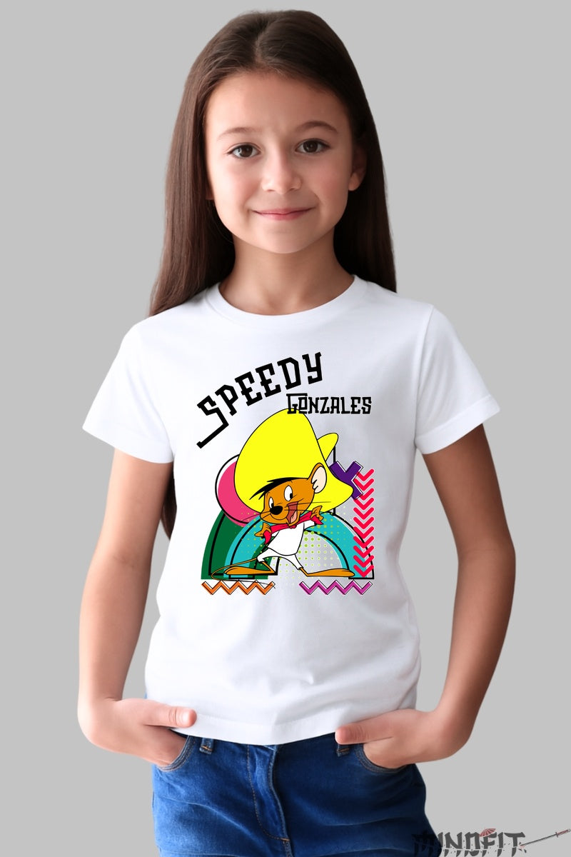 Tricou Speedy Gonzales - Looney Tunes fata alb