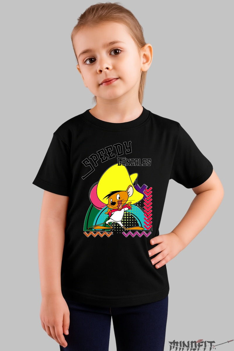 Tricou Speedy Gonzales - Looney Tunes fata negru