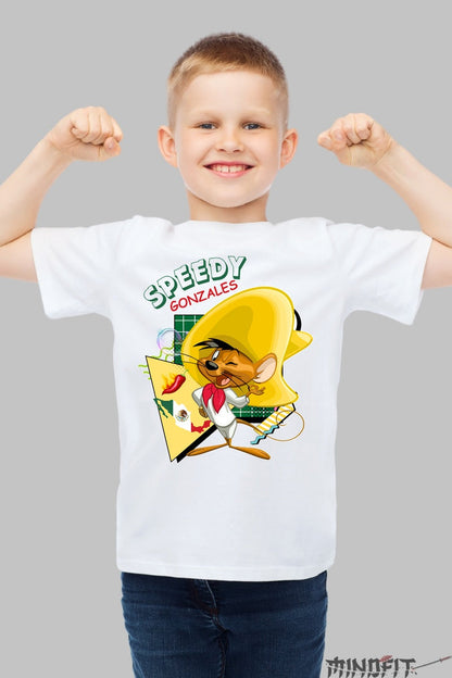 Tricou Speedy Gonzales - Looney Tunes baiat alb