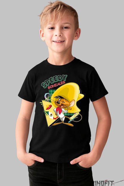 Tricou Speedy Gonzales - Looney Tunes baiat negru