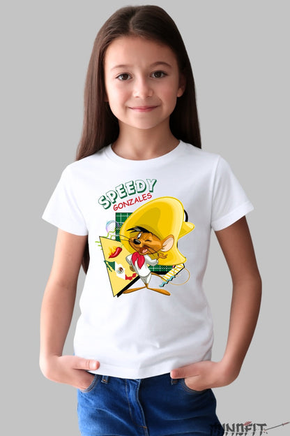 Tricou Speedy Gonzales - Looney Tunes fata alb