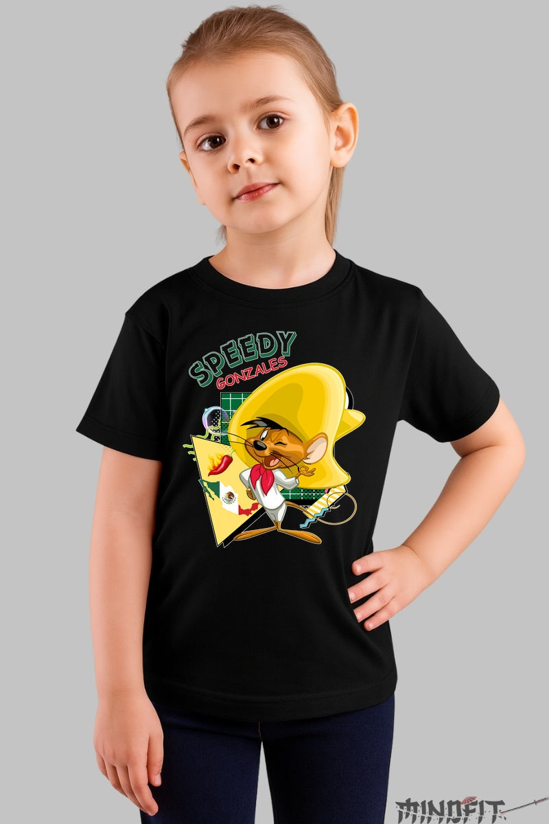 Tricou Speedy Gonzales - Looney Tunes fata negru