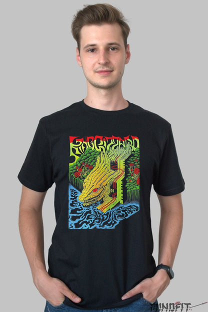 Tricou Star Creator - Dragon Cosmic Psychedelic barbat negru