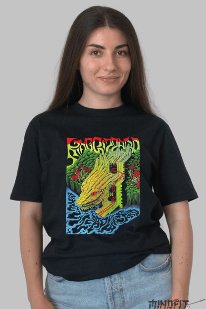 Tricou Star Creator - Dragon Cosmic Psychedelic dama negru
