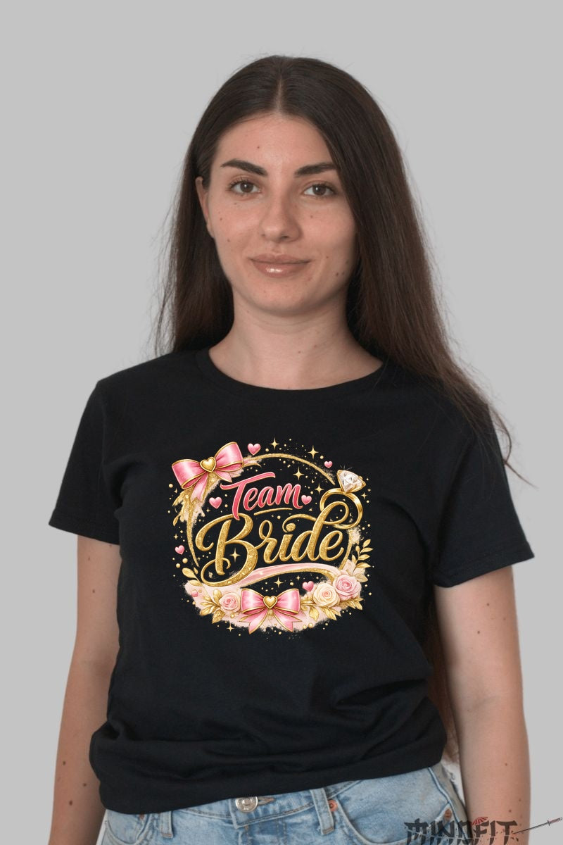 Tricou Team Bride - Eleganta Inainte de Ziua Cea Mare Dama Negru