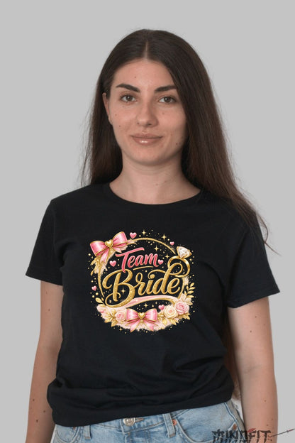 Tricou Team Bride - Eleganta Inainte de Ziua Cea Mare Dama Negru