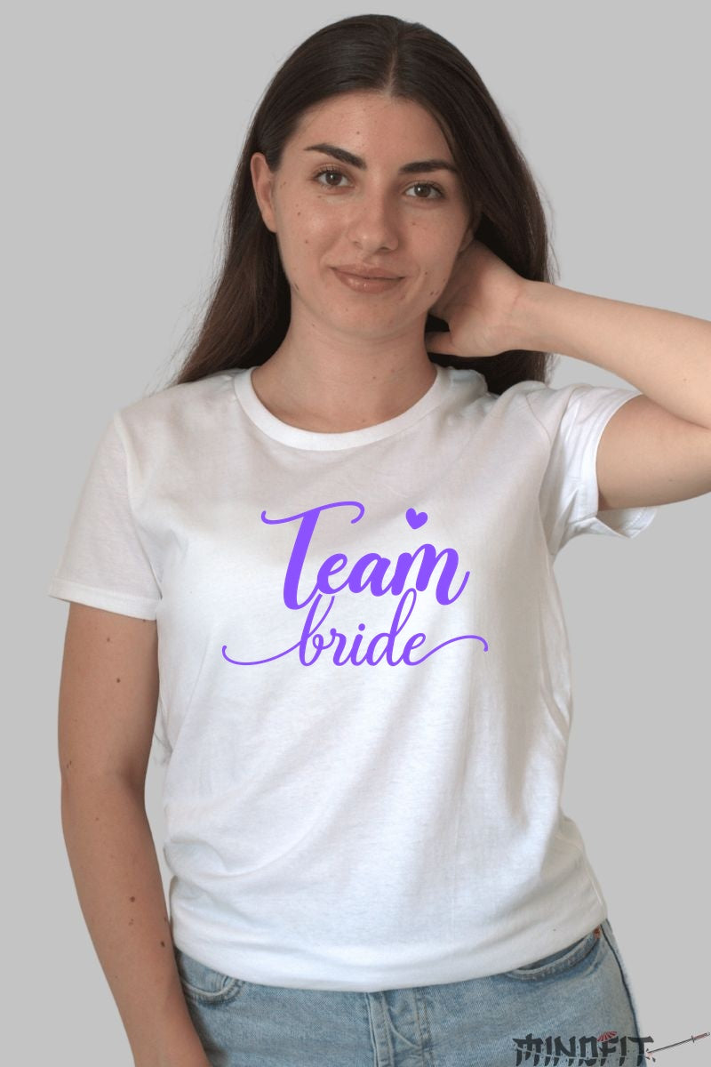 Tricou Team Bride - Eleganta si Distractie in Gasca Dama Alb