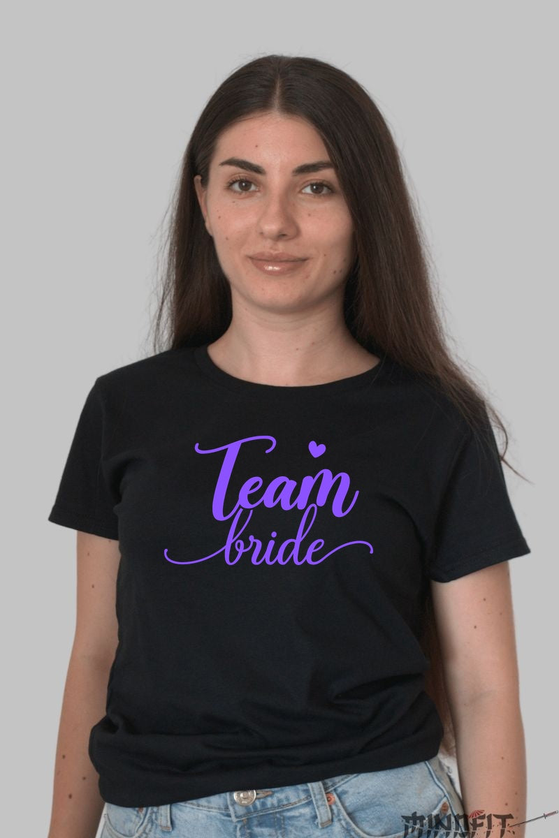 Tricou Team Bride - Eleganta si Distractie in Gasca Dama Negru