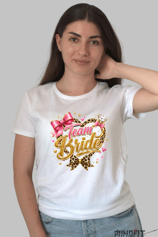 Tricou Team Bride - Eleganta si Distractie Non-stop Dama Alb