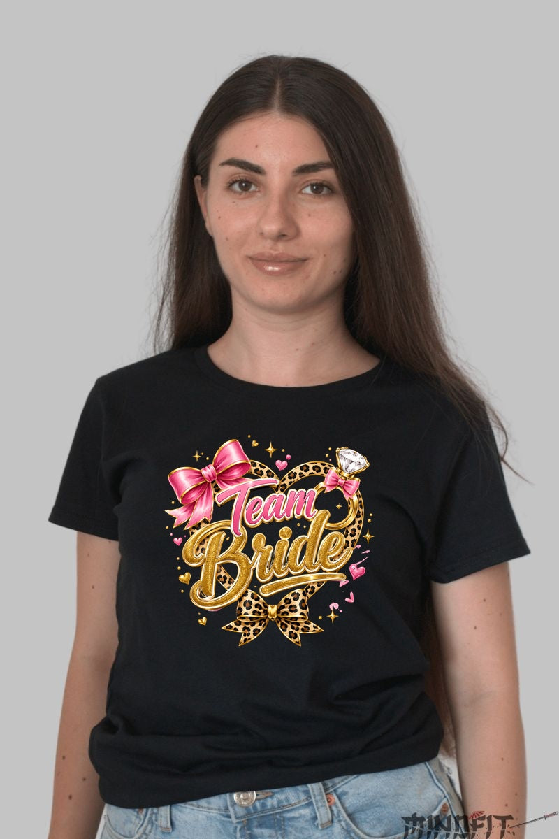Tricou Team Bride - Eleganta si Distractie Non-stop Dama Negru