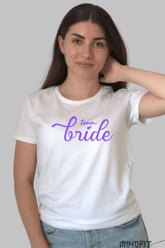 Tricou Team Bride - Eleganta si Stil la Petrecere Dama Alb