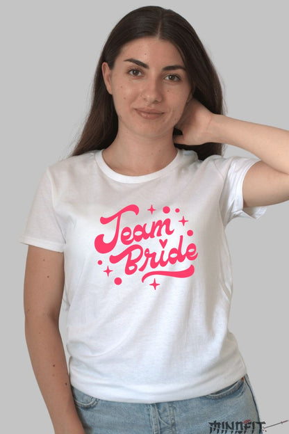 Tricou Team Bride - Intrare stilata in aventura nuntii Dama Alb