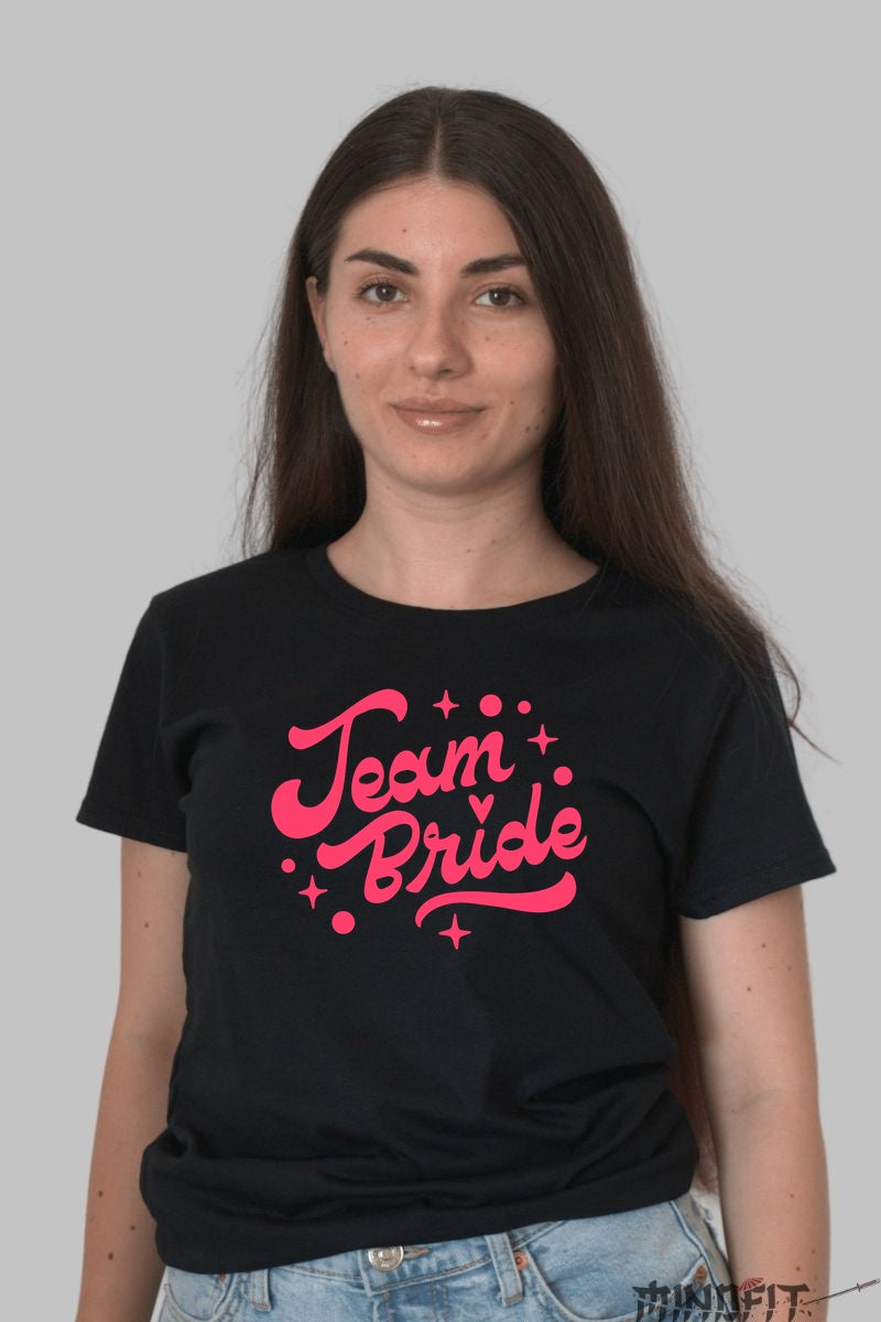 Tricou Team Bride - Intrare stilata in aventura nuntii Dama Negru