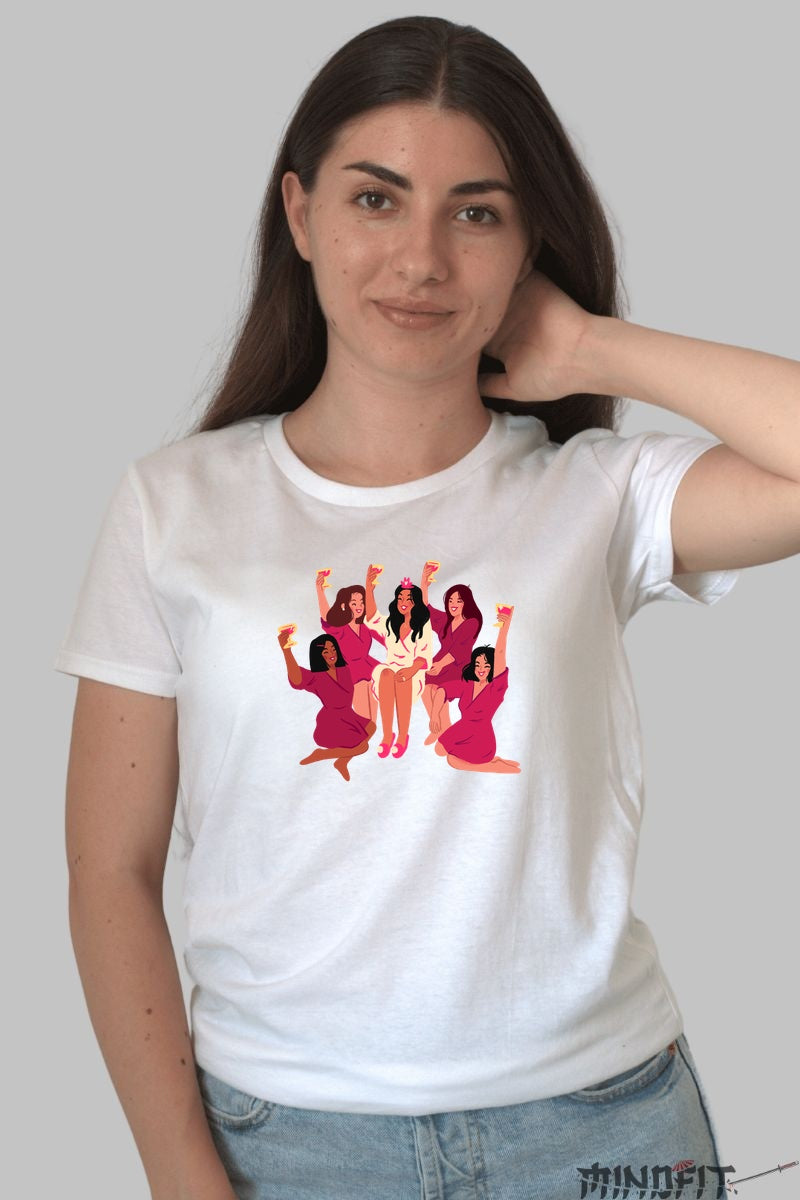 Tricou Team Bride - Momentul Tau de Glorie si Stil Dama Alb