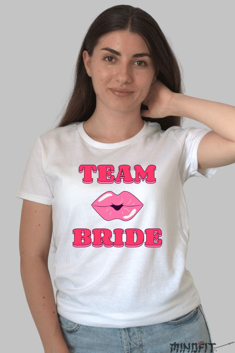 Tricou Team Bride - Pasiunea Prieteniei Stralucitoare Dama Alb