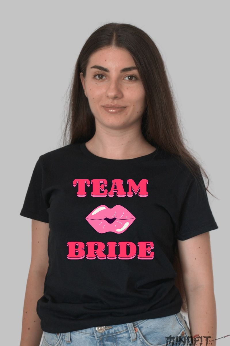 Tricou Team Bride - Pasiunea Prieteniei Stralucitoare Dama Negru