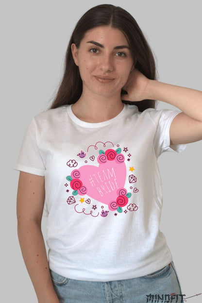 Tricou Team Bride - Perfect pentru o Amintire de Neuitat Dama Alb