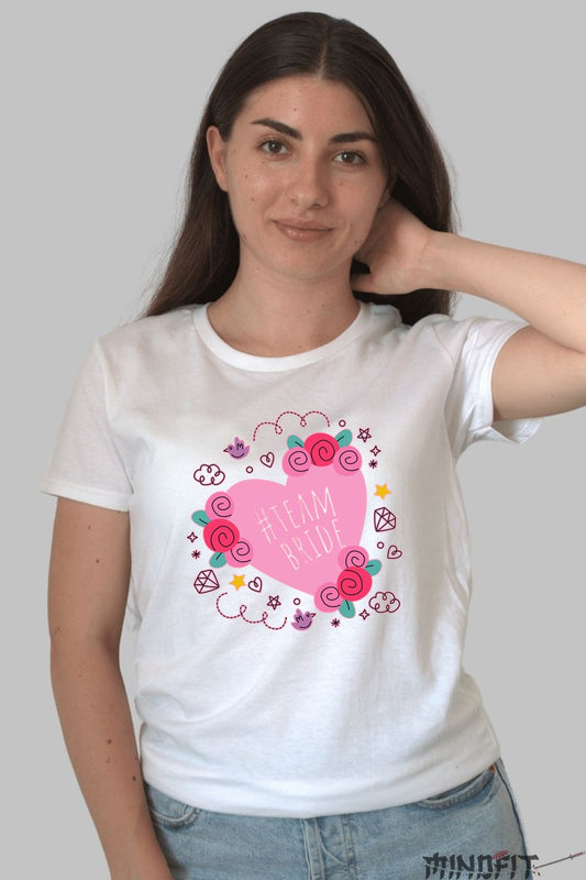 Tricou Team Bride - Perfect pentru o Amintire de Neuitat Dama Alb